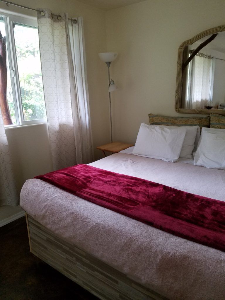High-utility basecamp suite in Volcano Village with efficiency kitchenette and modern amenities
